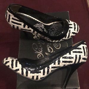 Black & White Naughty Monkey Heels